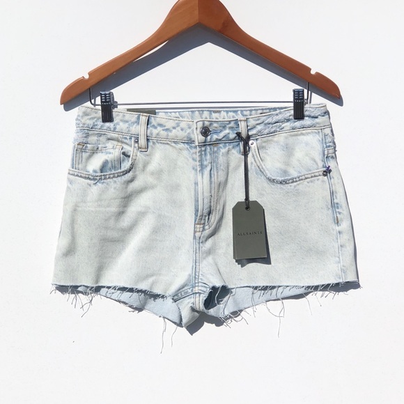 All Saints Pants - All Saints High Rise Acid Shorts